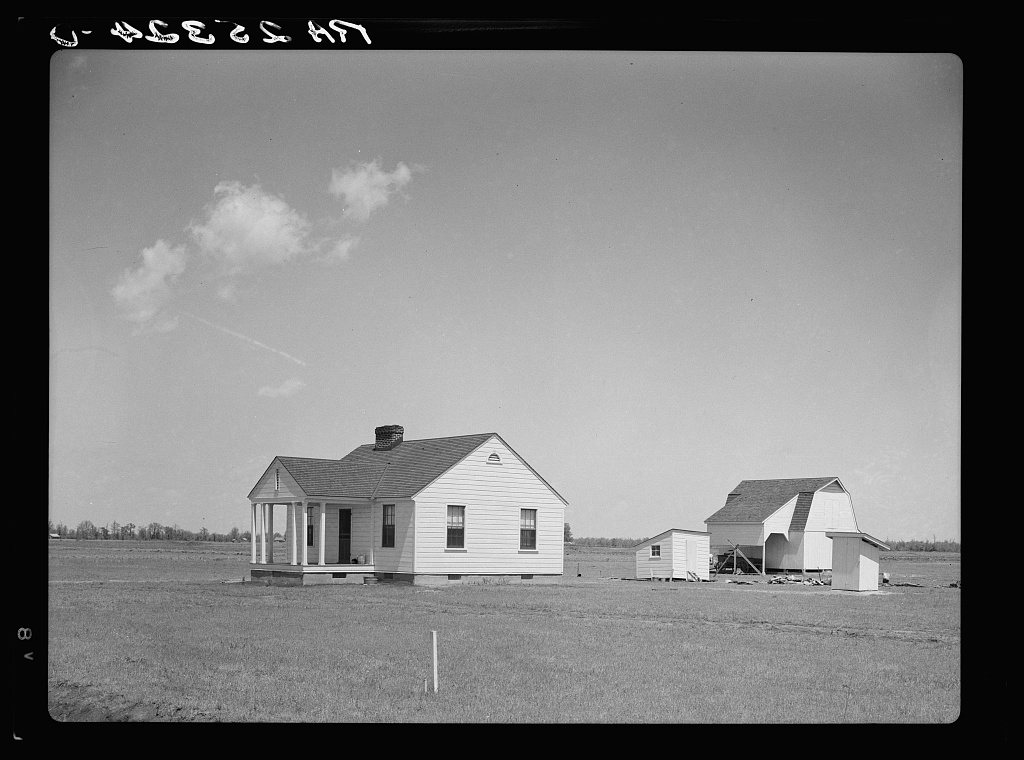 A homestead on the Plum Bayou resettlement project, Jefferson County, Arkansas.